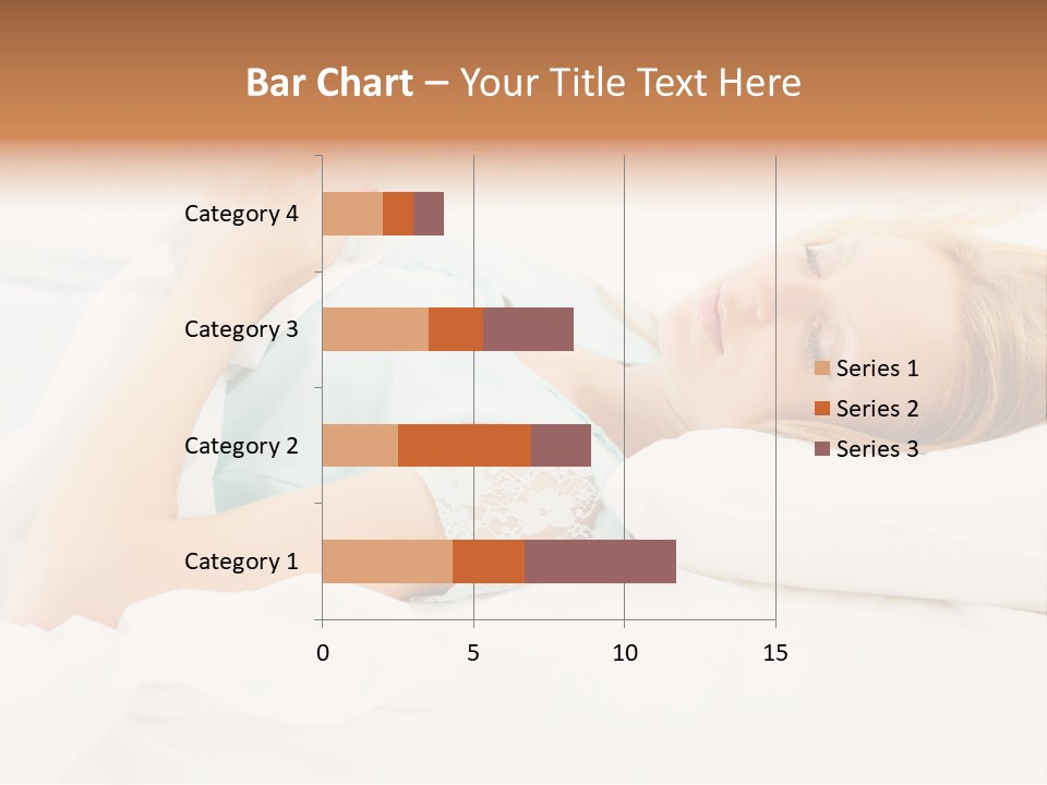 A Beautiful Blonde Woman Laying In Bed With Her Eyes Closed PowerPoint Template