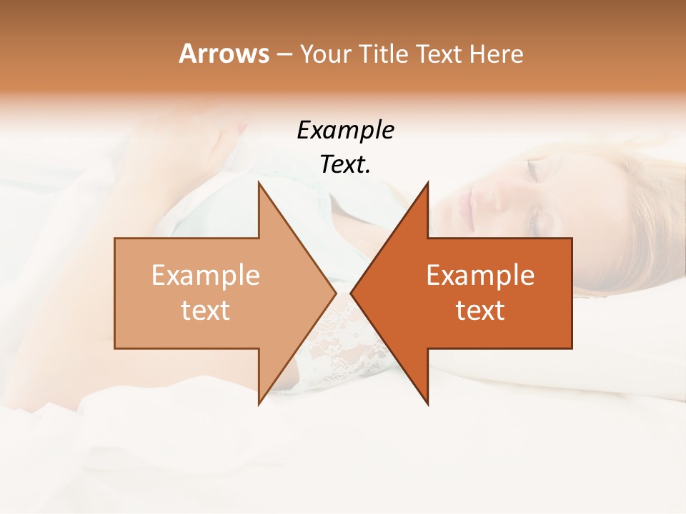 A Beautiful Blonde Woman Laying In Bed With Her Eyes Closed PowerPoint Template