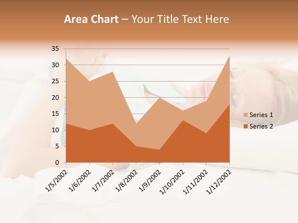 A Beautiful Blonde Woman Laying In Bed With Her Eyes Closed PowerPoint Template