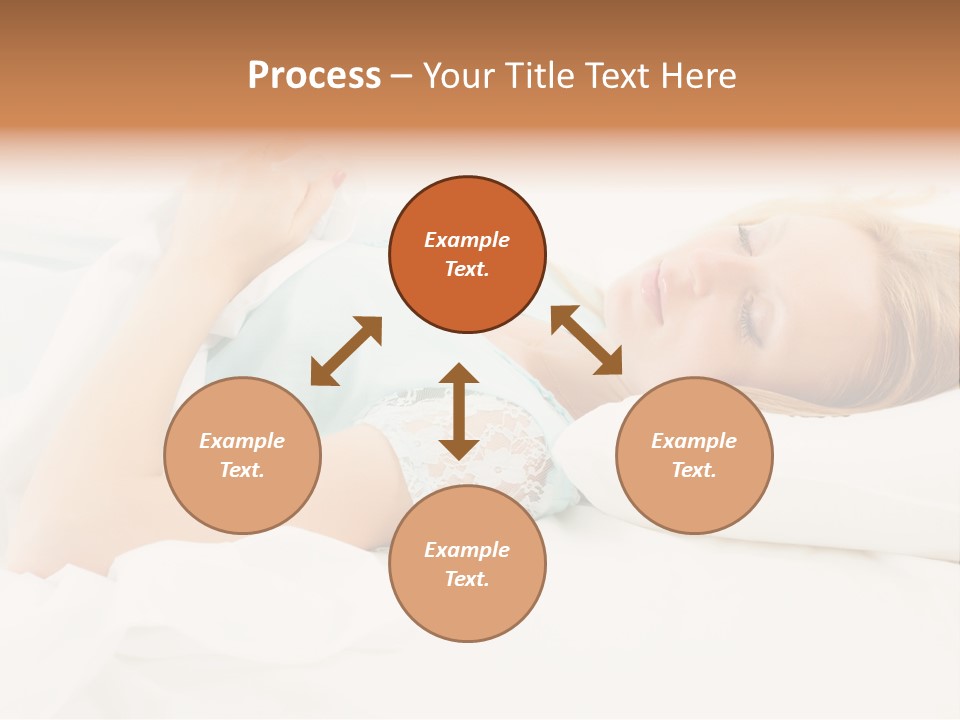 A Beautiful Blonde Woman Laying In Bed With Her Eyes Closed PowerPoint Template