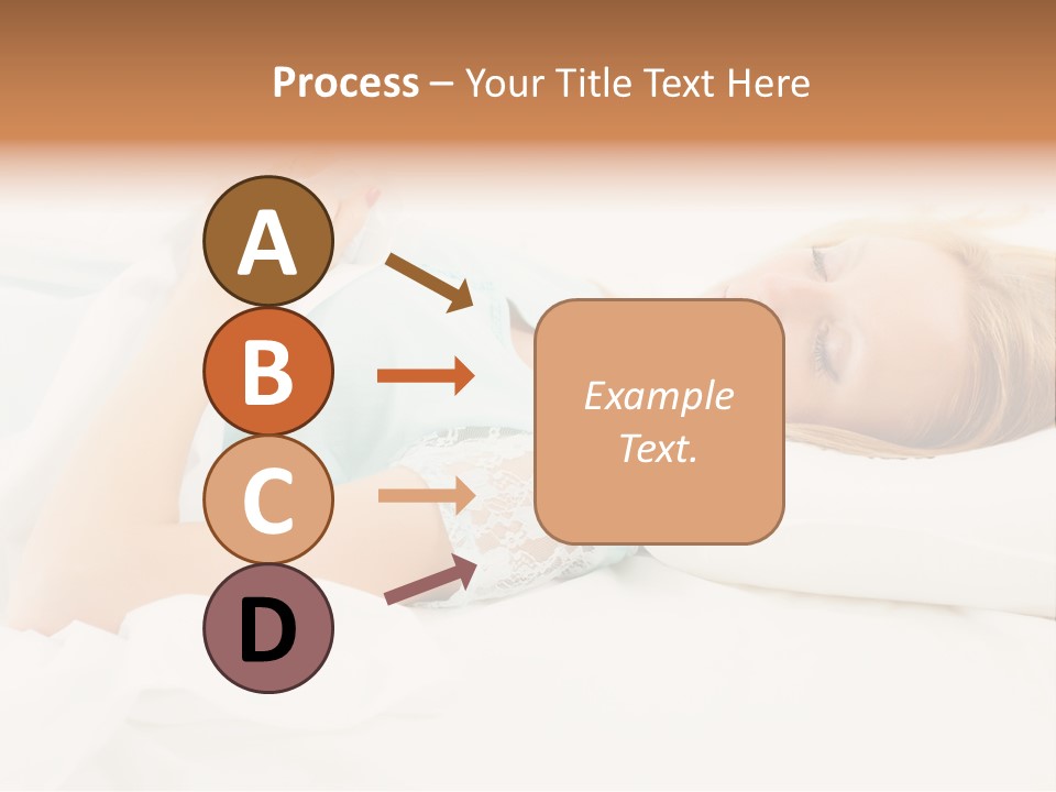 A Beautiful Blonde Woman Laying In Bed With Her Eyes Closed PowerPoint Template