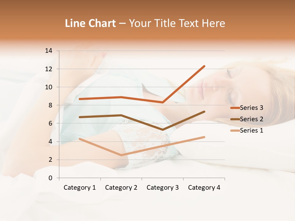 A Beautiful Blonde Woman Laying In Bed With Her Eyes Closed PowerPoint Template