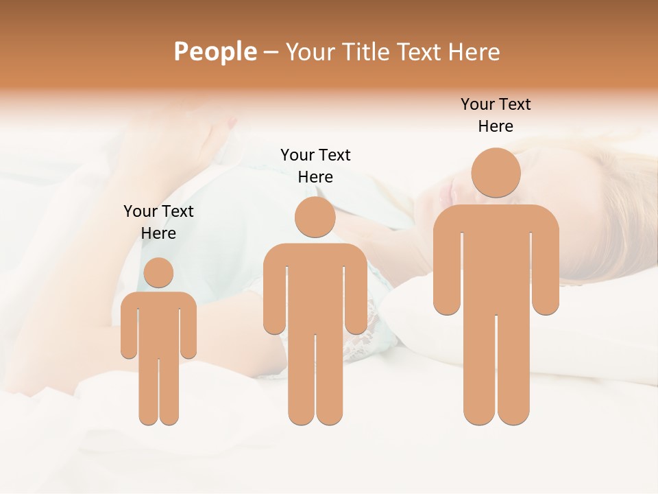 A Beautiful Blonde Woman Laying In Bed With Her Eyes Closed PowerPoint Template