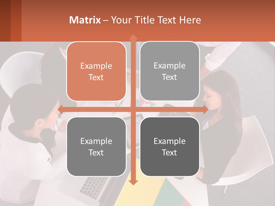 A Group Of Business People Sitting Around A Table PowerPoint Template