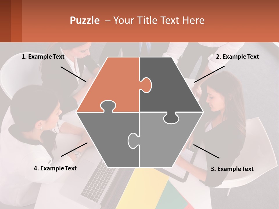 A Group Of Business People Sitting Around A Table PowerPoint Template