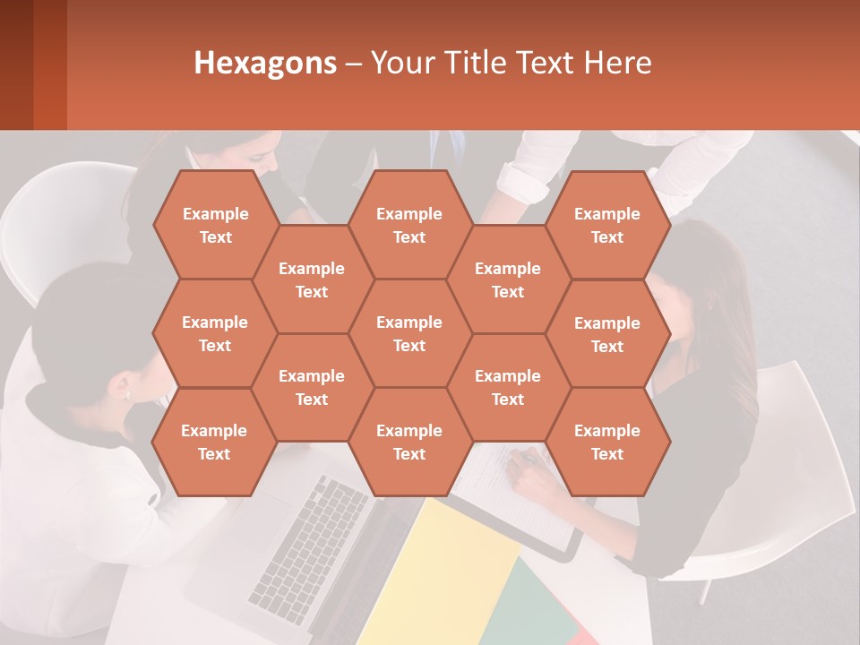 A Group Of Business People Sitting Around A Table PowerPoint Template