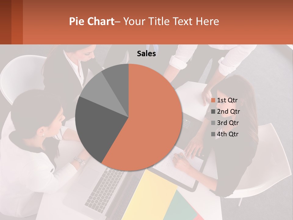 A Group Of Business People Sitting Around A Table PowerPoint Template