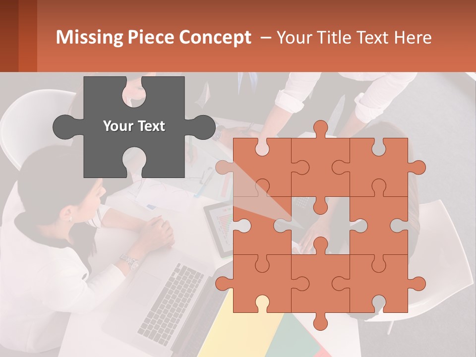 A Group Of Business People Sitting Around A Table PowerPoint Template