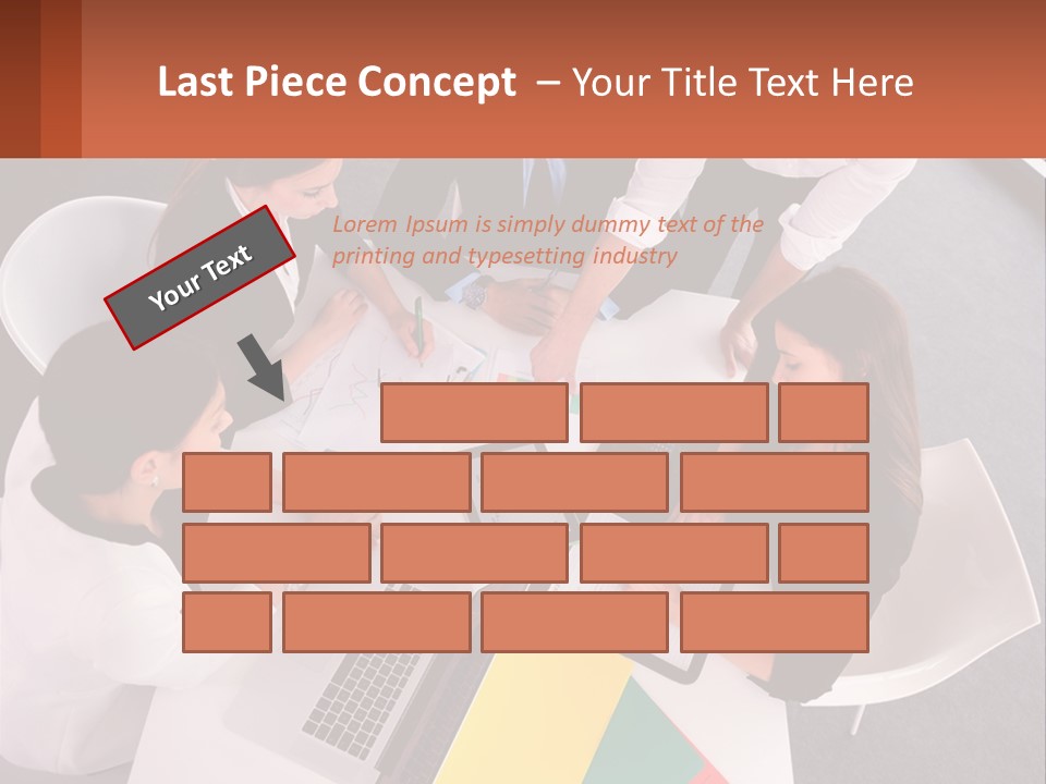 A Group Of Business People Sitting Around A Table PowerPoint Template