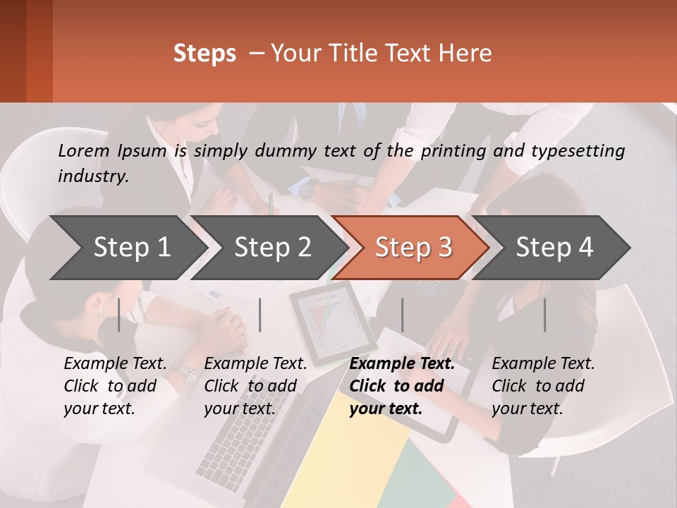 A Group Of Business People Sitting Around A Table PowerPoint Template