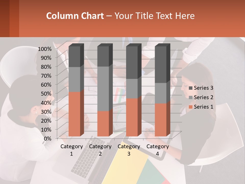 A Group Of Business People Sitting Around A Table PowerPoint Template