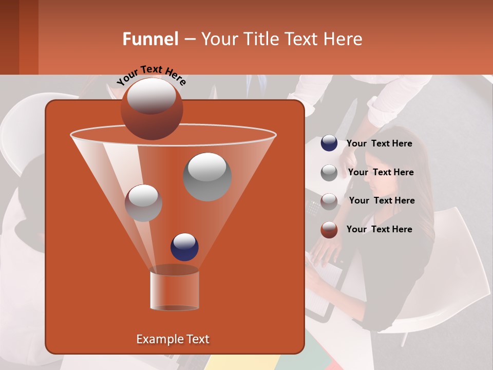 A Group Of Business People Sitting Around A Table PowerPoint Template