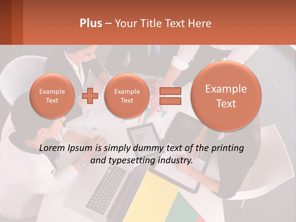 A Group Of Business People Sitting Around A Table PowerPoint Template