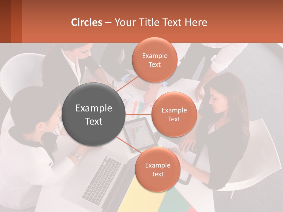A Group Of Business People Sitting Around A Table PowerPoint Template