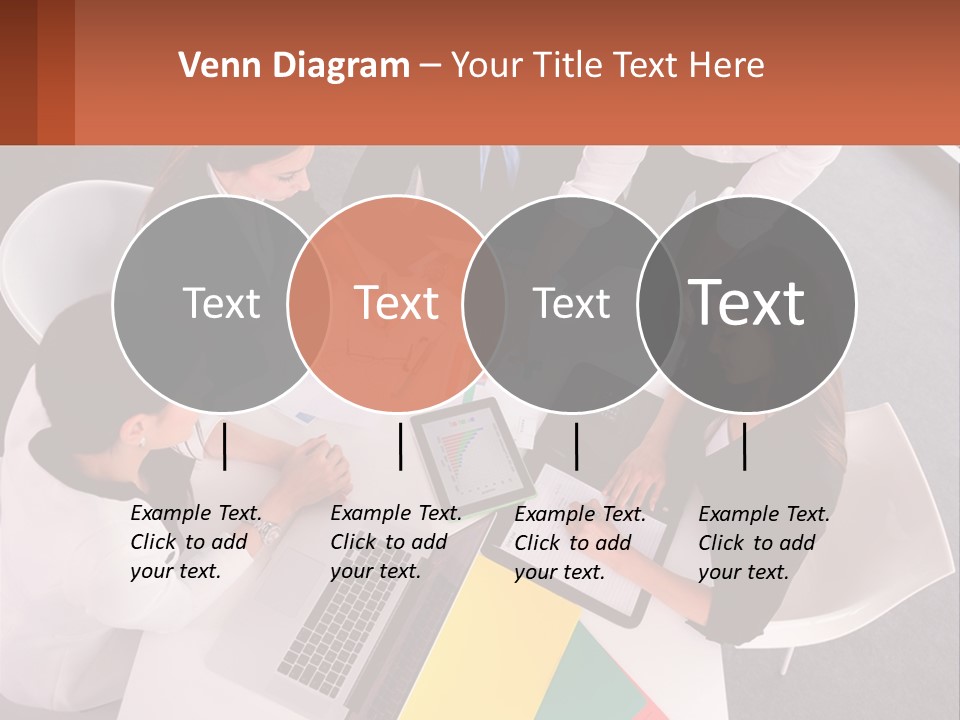 A Group Of Business People Sitting Around A Table PowerPoint Template