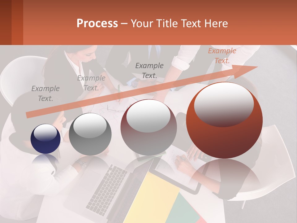 A Group Of Business People Sitting Around A Table PowerPoint Template