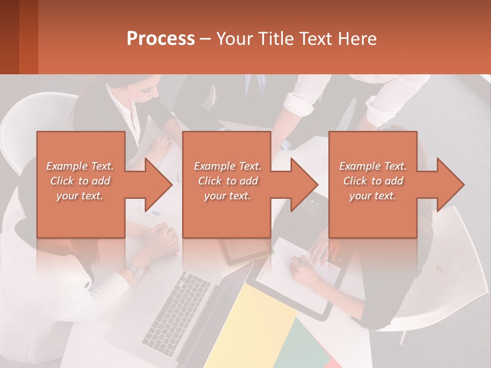 A Group Of Business People Sitting Around A Table PowerPoint Template
