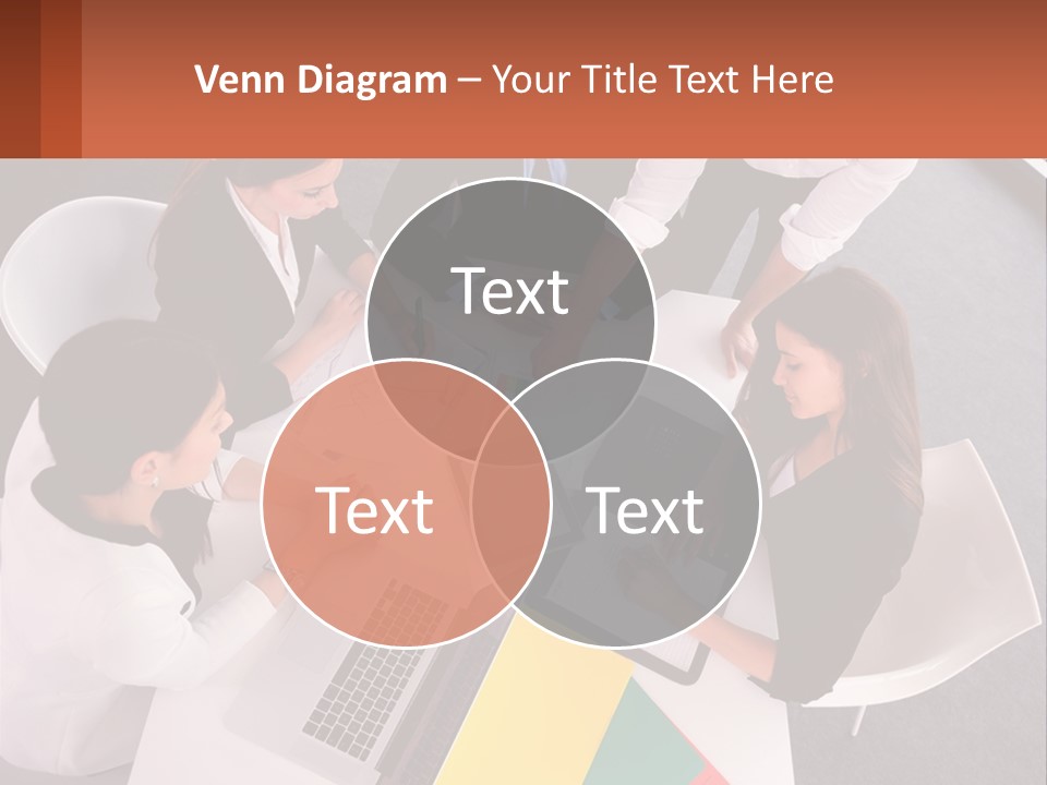 A Group Of Business People Sitting Around A Table PowerPoint Template