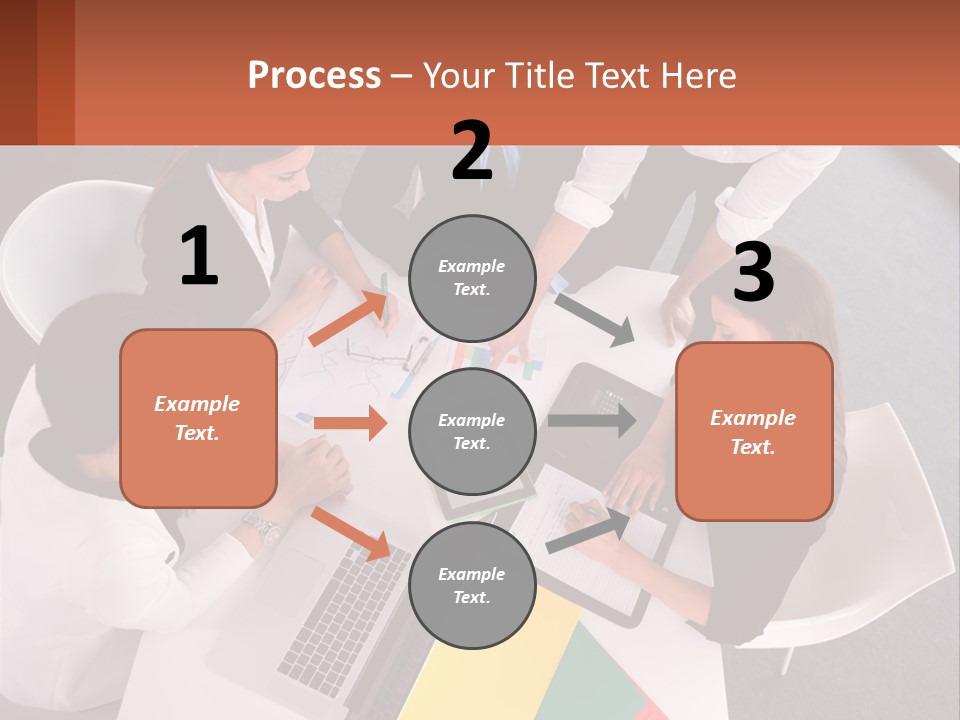 A Group Of Business People Sitting Around A Table PowerPoint Template