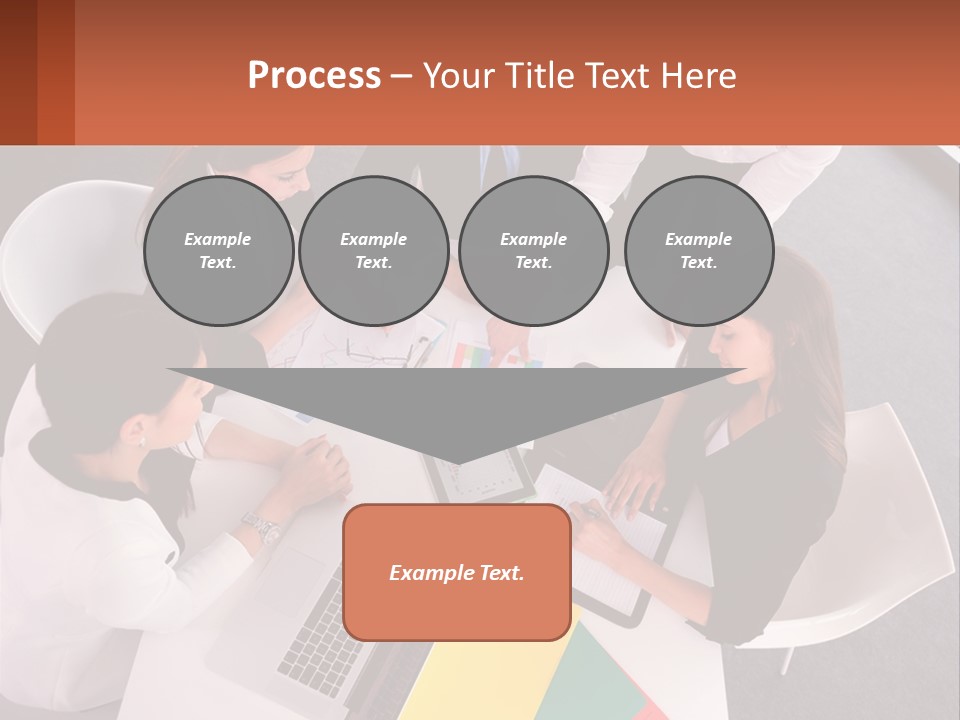 A Group Of Business People Sitting Around A Table PowerPoint Template