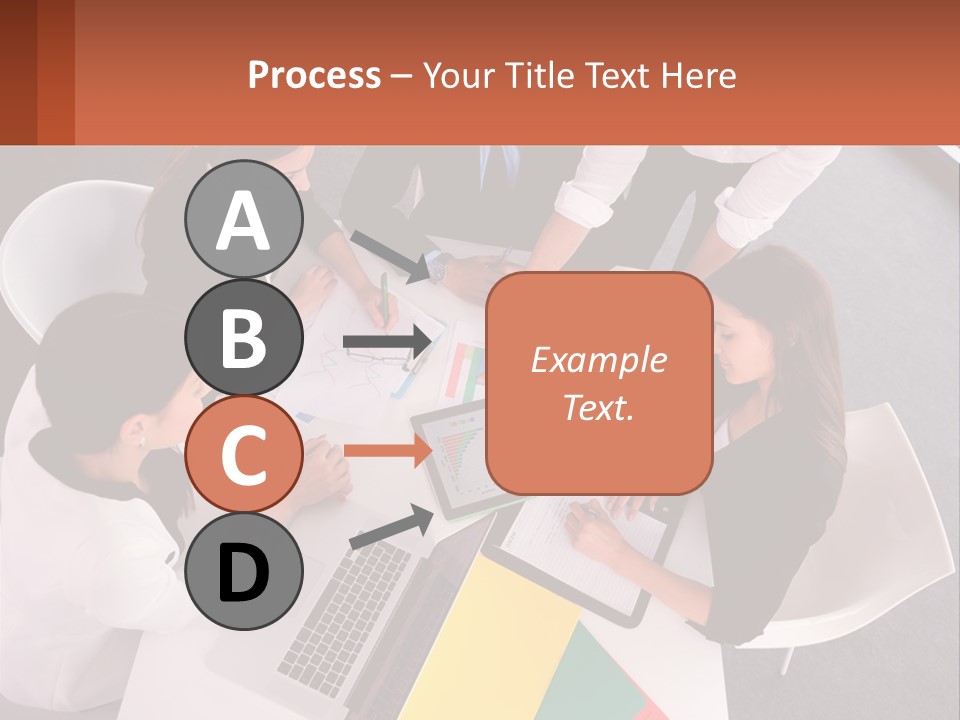 A Group Of Business People Sitting Around A Table PowerPoint Template