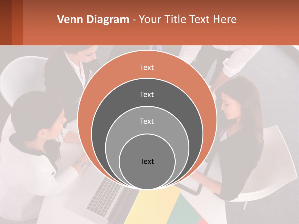 A Group Of Business People Sitting Around A Table PowerPoint Template