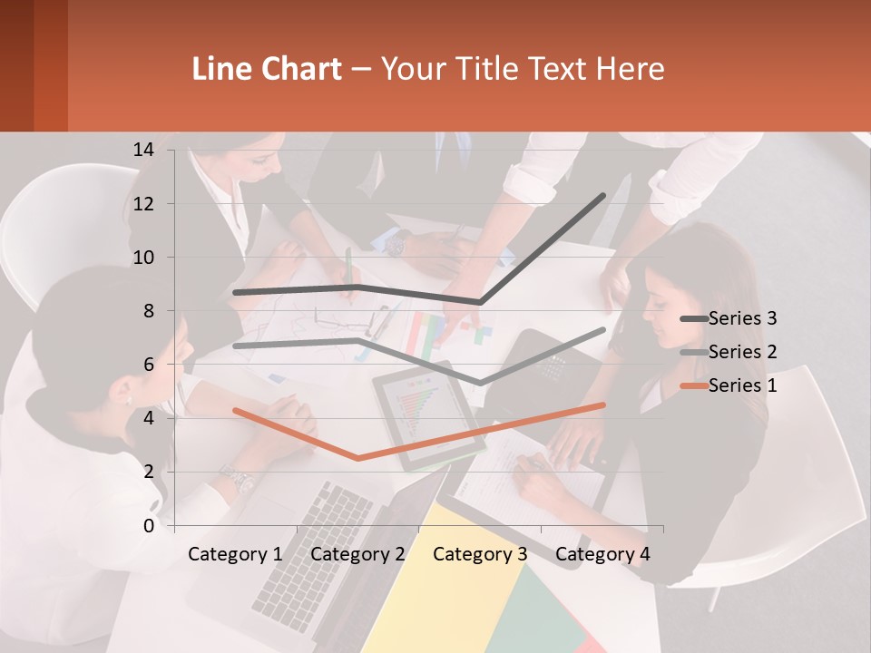 A Group Of Business People Sitting Around A Table PowerPoint Template