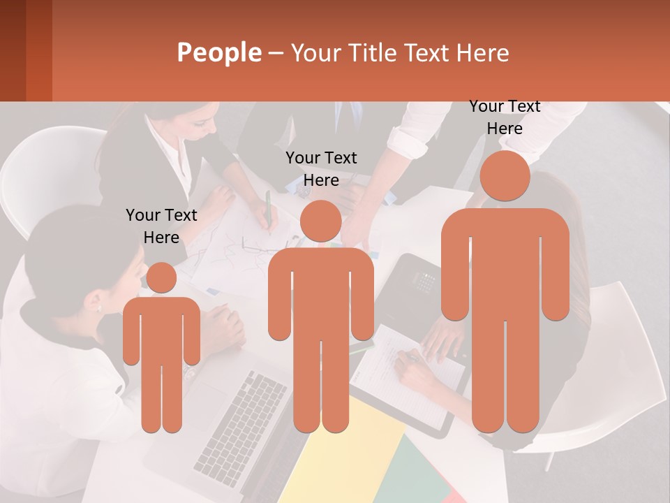 A Group Of Business People Sitting Around A Table PowerPoint Template
