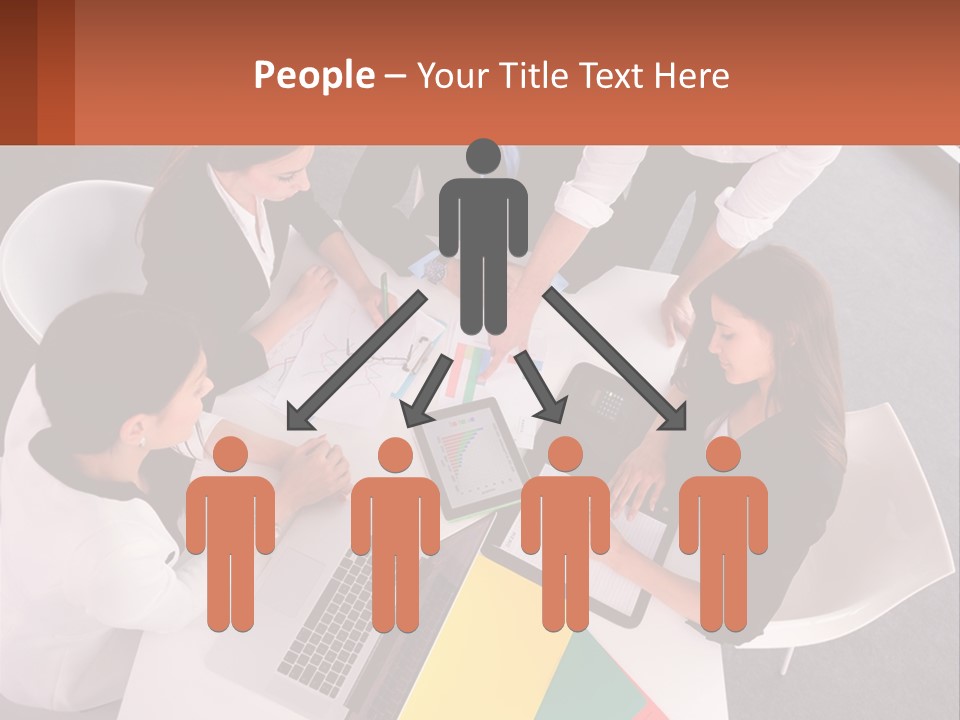 A Group Of Business People Sitting Around A Table PowerPoint Template