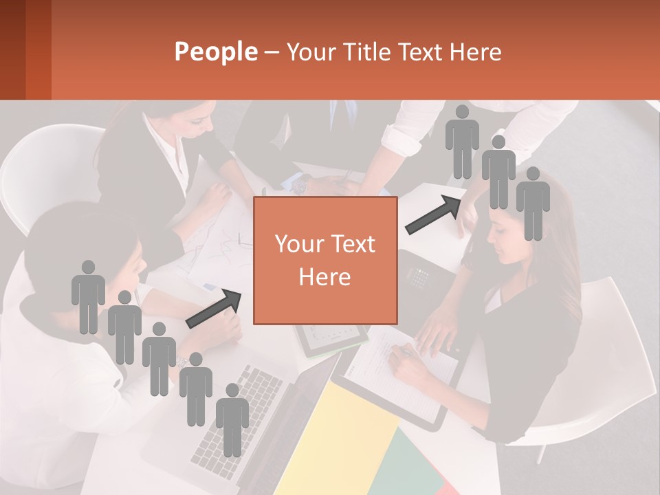 A Group Of Business People Sitting Around A Table PowerPoint Template