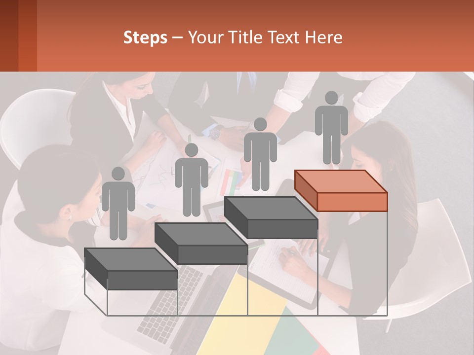 A Group Of Business People Sitting Around A Table PowerPoint Template