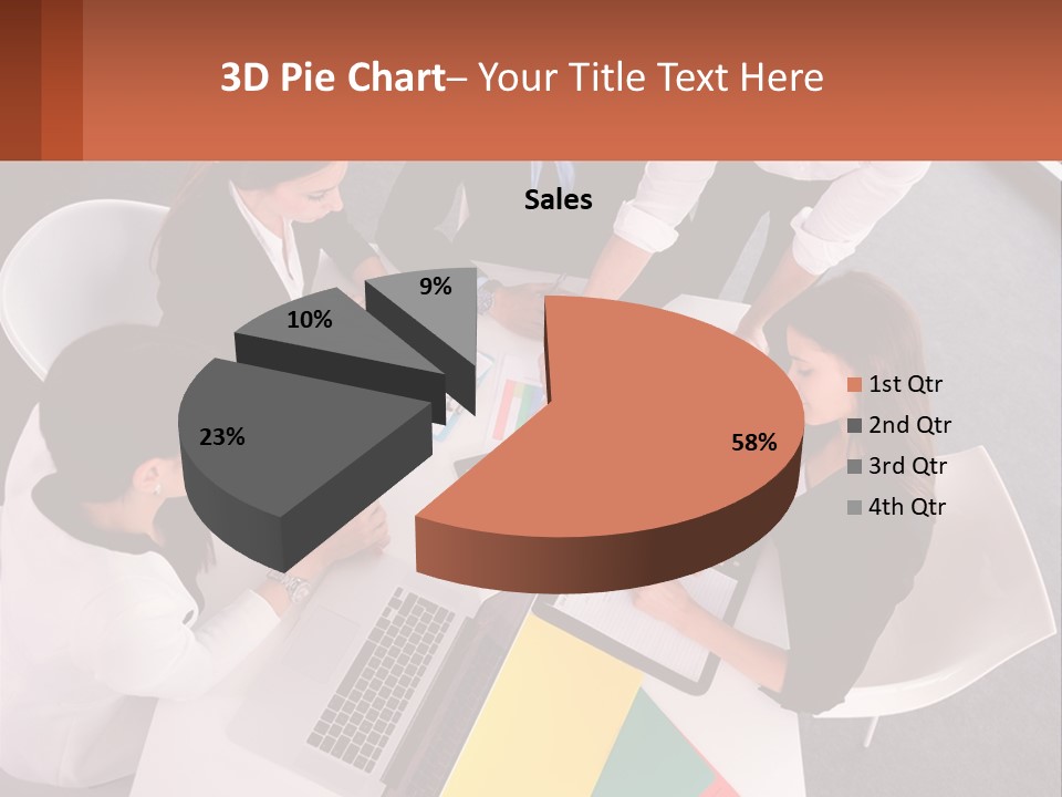 A Group Of Business People Sitting Around A Table PowerPoint Template