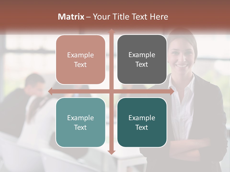 A Woman Standing In Front Of A Group Of People PowerPoint Template