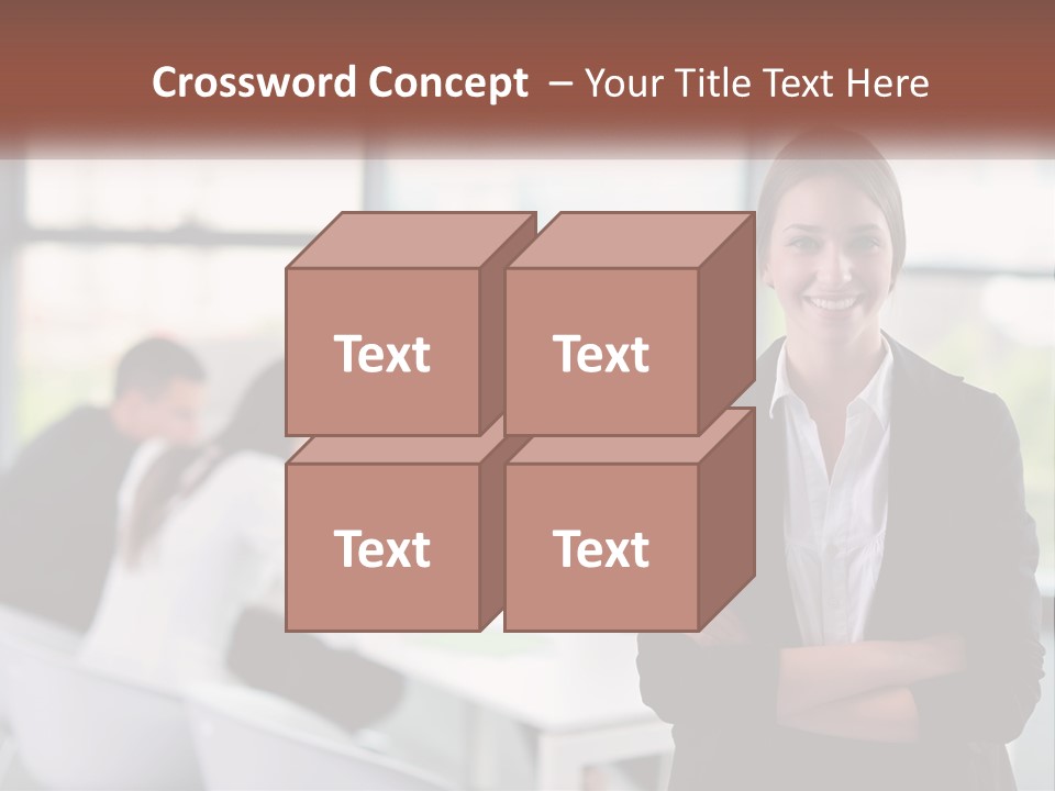 A Woman Standing In Front Of A Group Of People PowerPoint Template