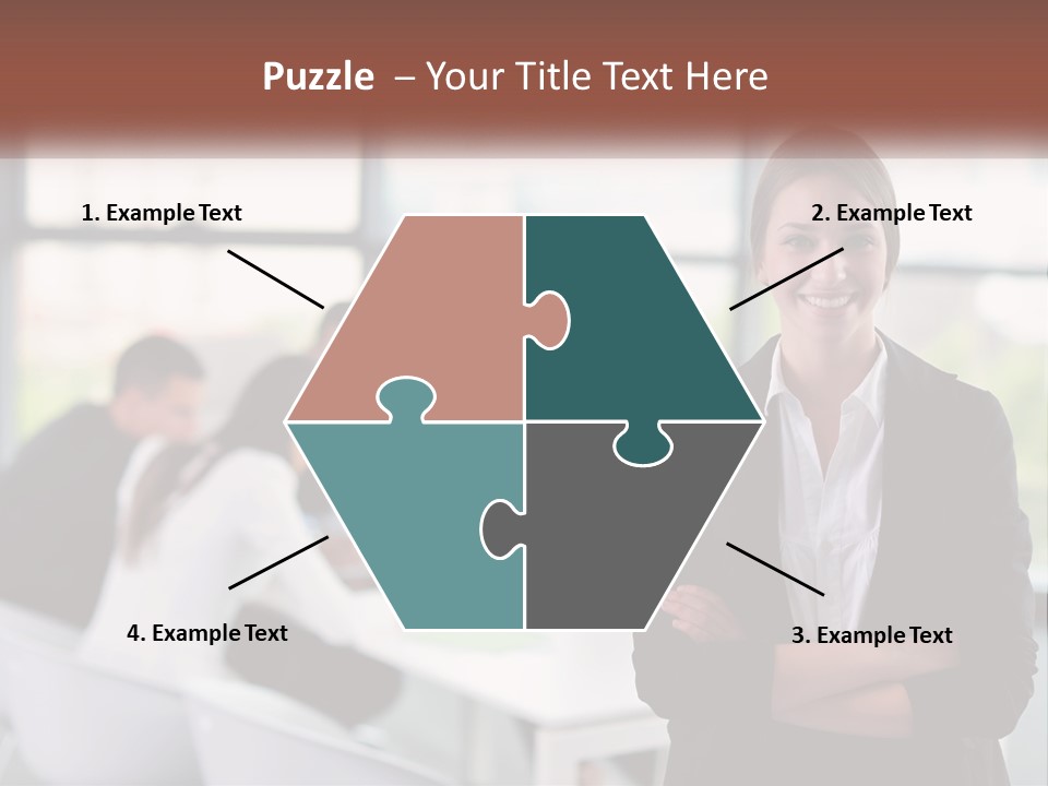 A Woman Standing In Front Of A Group Of People PowerPoint Template