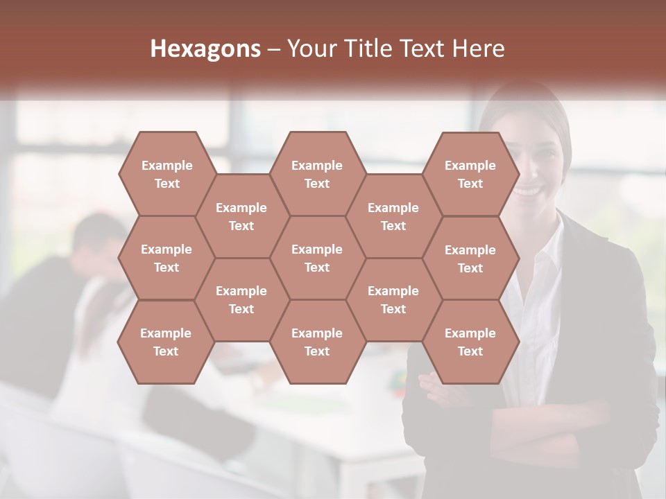 A Woman Standing In Front Of A Group Of People PowerPoint Template