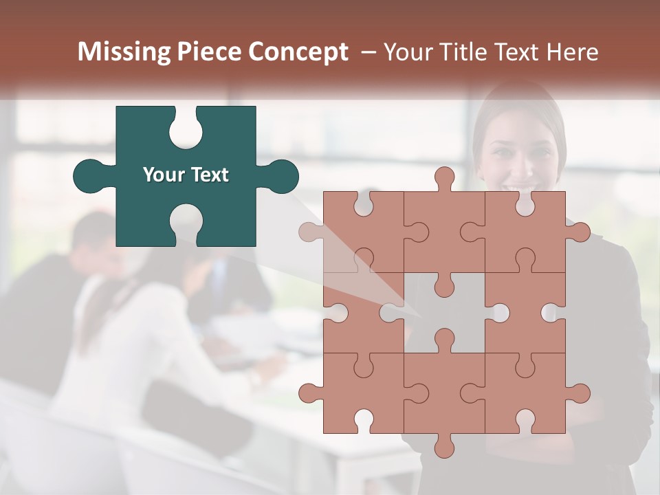 A Woman Standing In Front Of A Group Of People PowerPoint Template