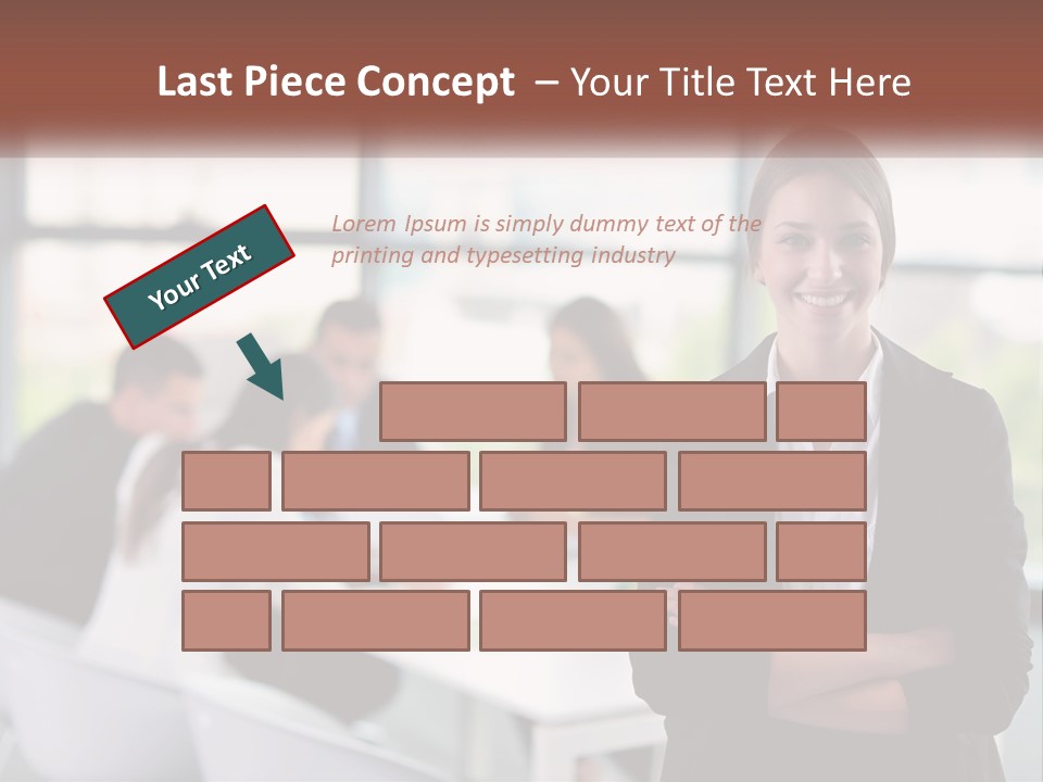 A Woman Standing In Front Of A Group Of People PowerPoint Template