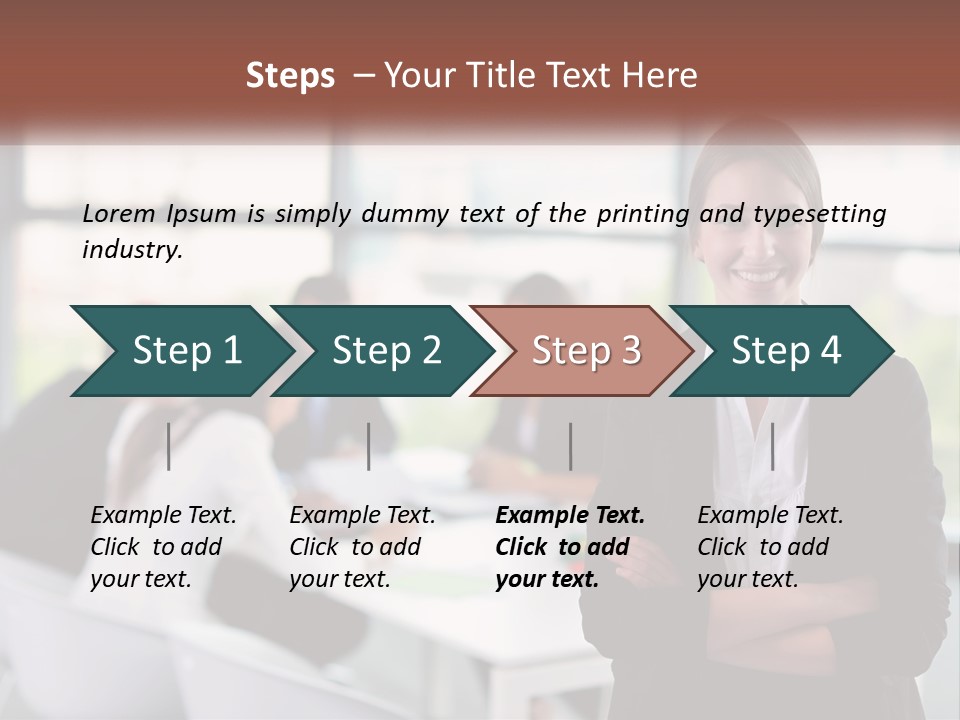 A Woman Standing In Front Of A Group Of People PowerPoint Template