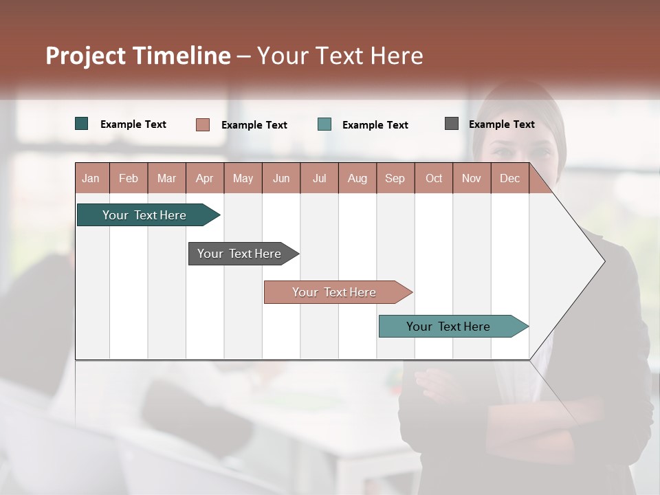 A Woman Standing In Front Of A Group Of People PowerPoint Template