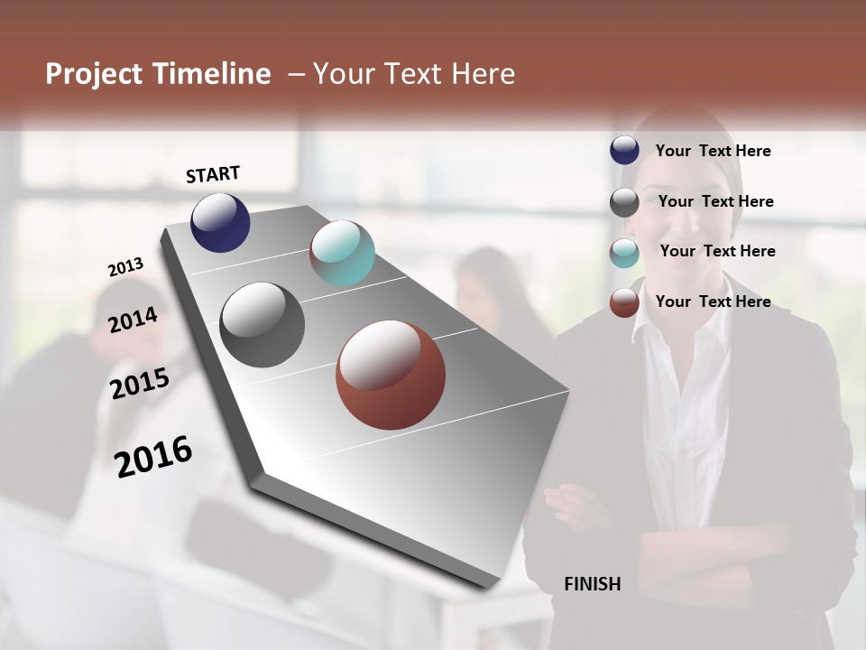 A Woman Standing In Front Of A Group Of People PowerPoint Template