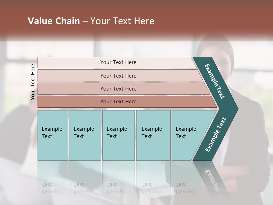 A Woman Standing In Front Of A Group Of People PowerPoint Template