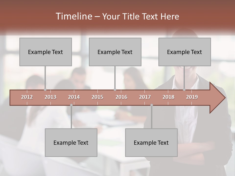 A Woman Standing In Front Of A Group Of People PowerPoint Template