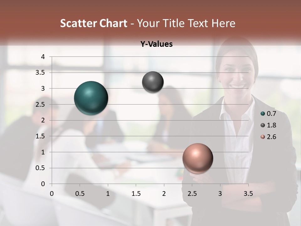 A Woman Standing In Front Of A Group Of People PowerPoint Template