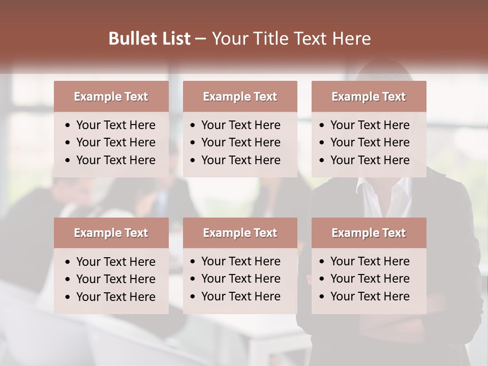 A Woman Standing In Front Of A Group Of People PowerPoint Template