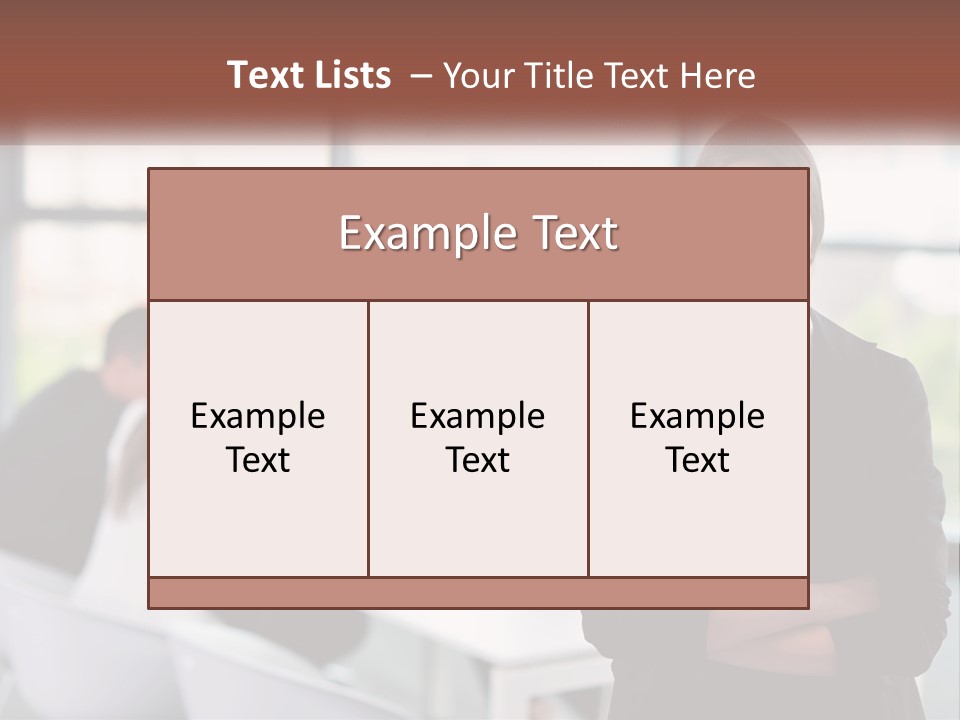 A Woman Standing In Front Of A Group Of People PowerPoint Template