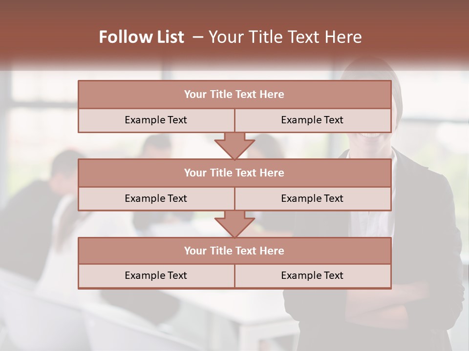 A Woman Standing In Front Of A Group Of People PowerPoint Template