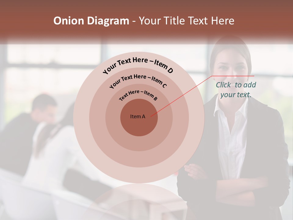 A Woman Standing In Front Of A Group Of People PowerPoint Template