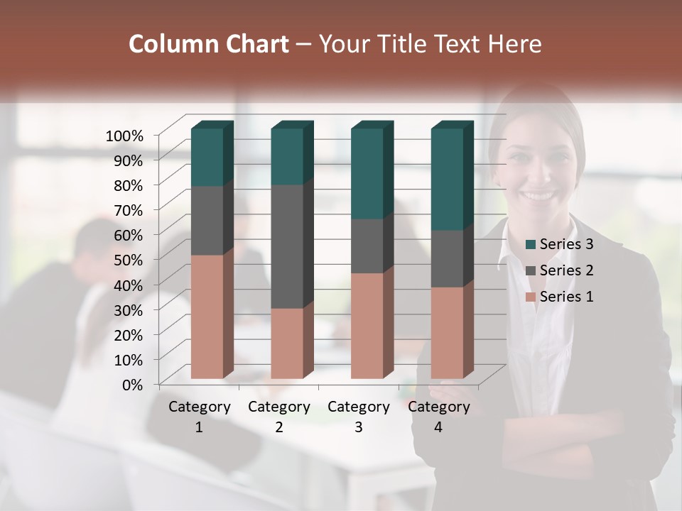 A Woman Standing In Front Of A Group Of People PowerPoint Template