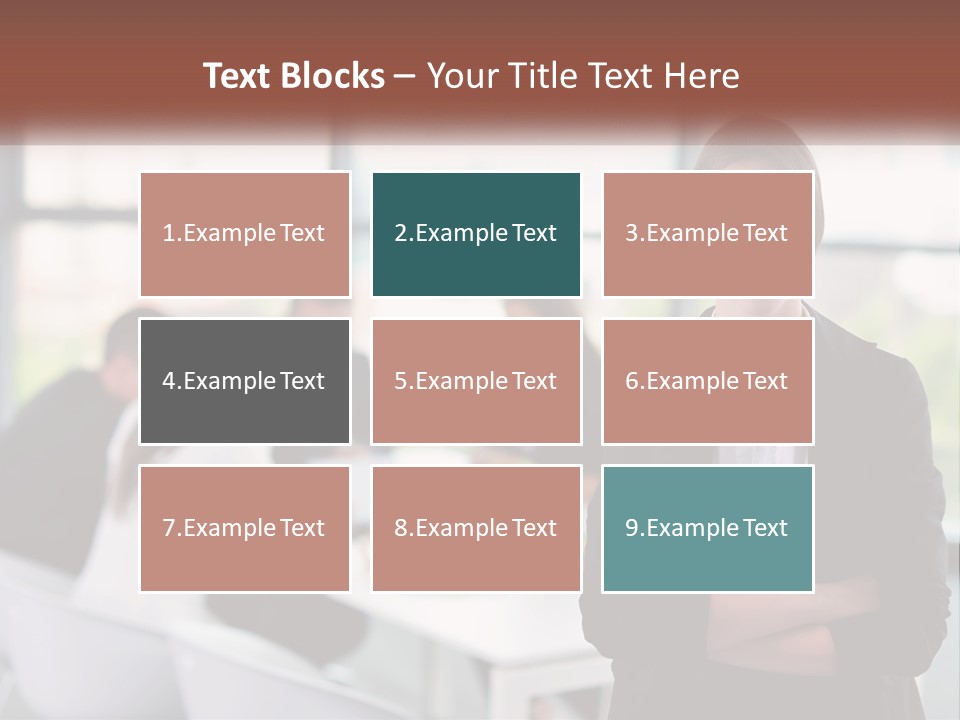 A Woman Standing In Front Of A Group Of People PowerPoint Template